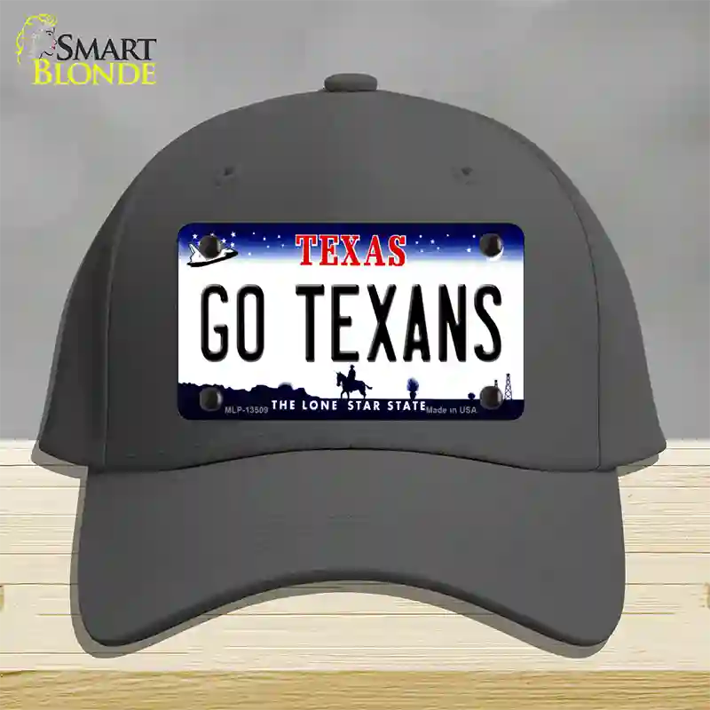 Go Texans Novelty License Plate Hat Tag Cotton / Charcoal