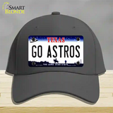 Go Astros Novelty License Plate Hat Tag Cotton / Charcoal