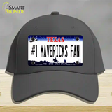 Number 1 Mavericks Fan Novelty License Plate Hat Tag Cotton / Charcoal