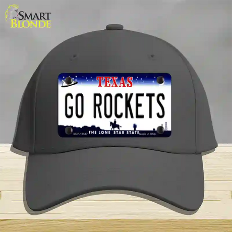 Go Rockets Novelty License Plate Hat Tag Cotton / Charcoal