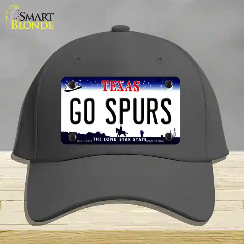 Go Spurs Novelty License Plate Hat Tag Cotton / Charcoal