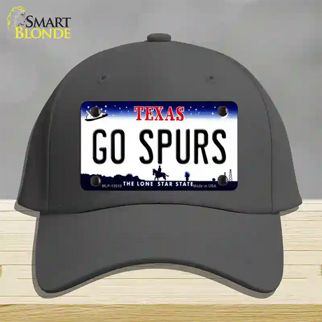 Go Spurs Novelty License Plate Hat Tag Cotton / Charcoal