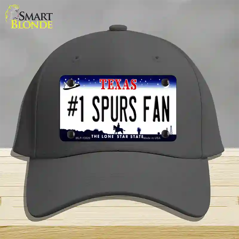 Number 1 Spurs Fan Novelty License Plate Hat Tag Cotton / Charcoal