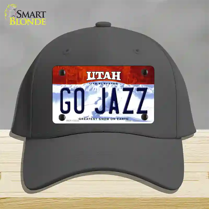 Go Jazz Novelty License Plate Hat Tag Cotton / Charcoal