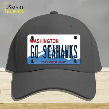 Go Seahawks Novelty License Plate Hat Tag Cotton / Charcoal