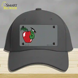 Teacher Apple Offset Novelty License Plate Hat Cotton / Charcoal