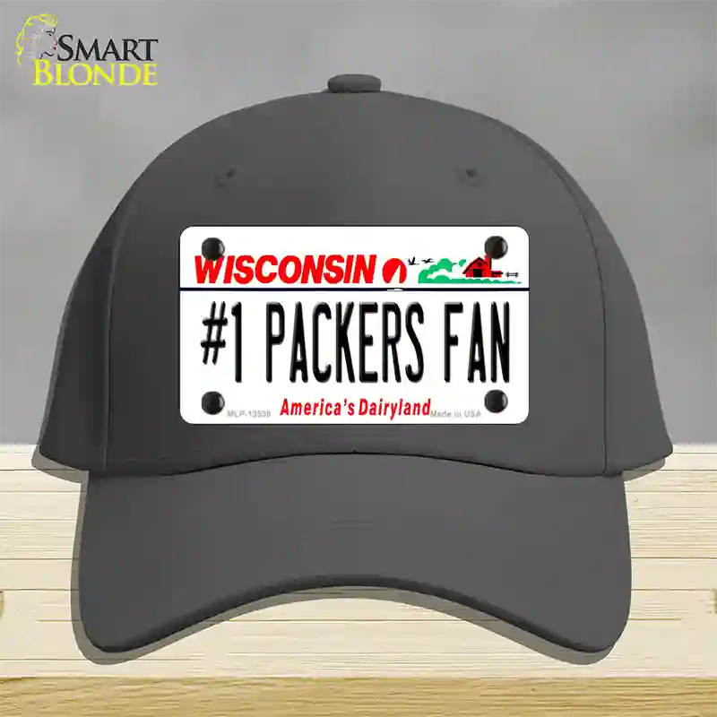 Number 1 Packers Fan Novelty License Plate Hat Tag Cotton / Charcoal