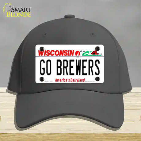 Go Brewers Novelty License Plate Hat Tag Cotton / Charcoal