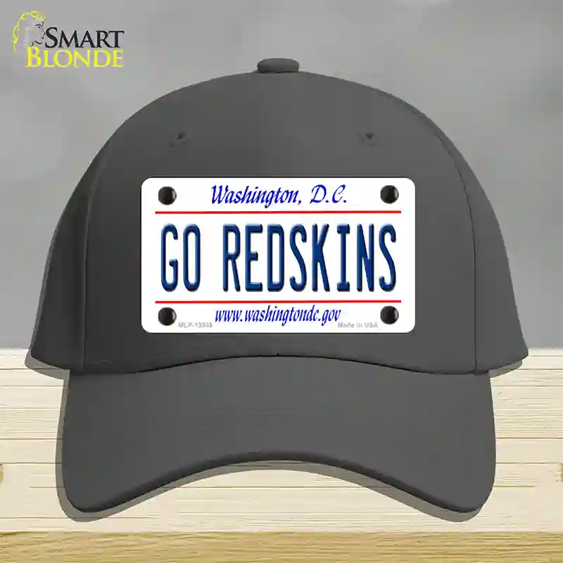 Go Redskins Novelty License Plate Hat Tag Cotton / Charcoal