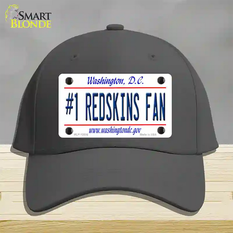 Number 1 Redskins Fan Novelty License Plate Hat Tag Cotton / Charcoal