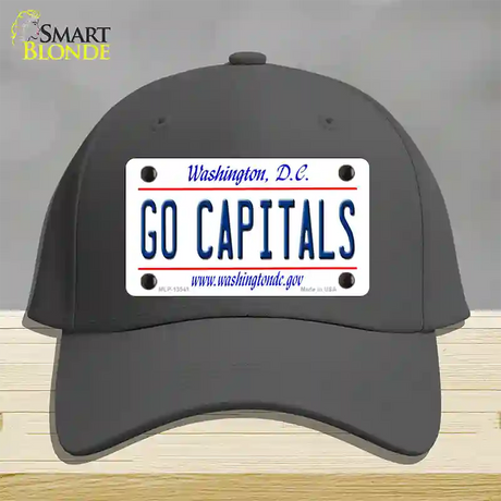 Go Capitals Novelty License Plate Hat Tag Cotton / Charcoal