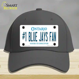 Number 1 Blue Jays Fan Novelty License Plate Hat Tag Cotton / Charcoal