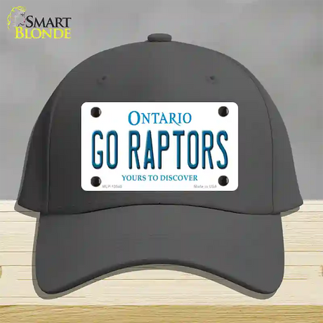 Go Raptors Novelty License Plate Hat Tag Cotton / Charcoal