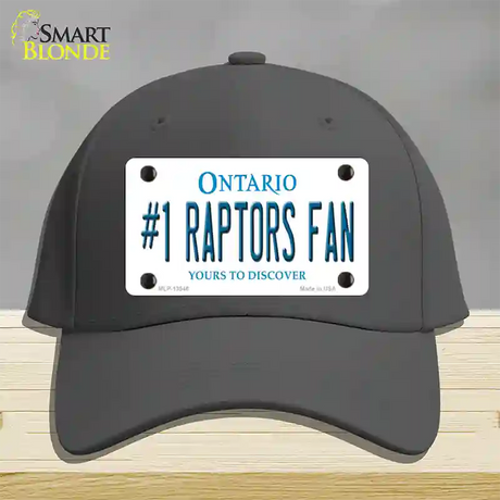 Number 1 Raptors Fan Novelty License Plate Hat Tag Cotton / Charcoal