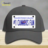 Number 1 Canucks Fan Novelty License Plate Hat Tag Cotton / Charcoal