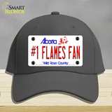 Number 1 Flames Fan Novelty License Plate Hat Tag Cotton / Charcoal