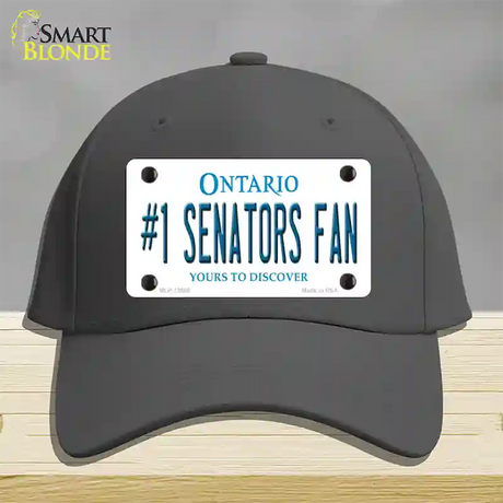 Number 1 Senators Fan Novelty License Plate Hat Tag Cotton / Charcoal