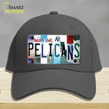 Pelicans Strip Art Novelty License Plate Hat Tag Cotton / Charcoal