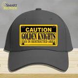 Caution Golden Knights Novelty License Plate Hat Tag Cotton / Charcoal