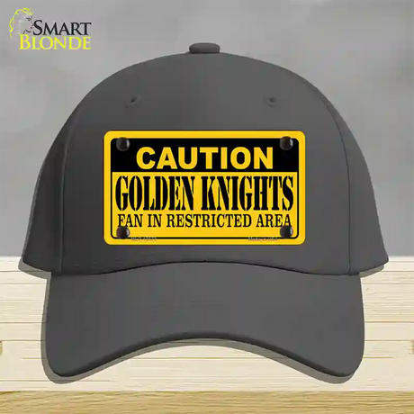 Caution Golden Knights Novelty License Plate Hat Tag Cotton / Charcoal