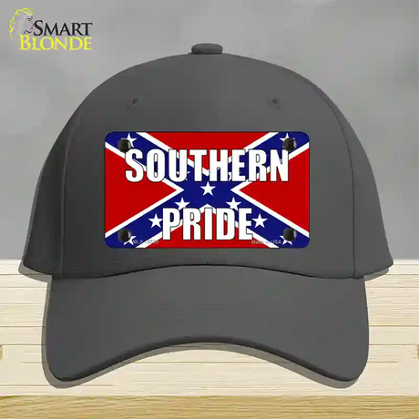 Southern Pride Confederate Novelty License Plate Hat Tag Cotton / Charcoal