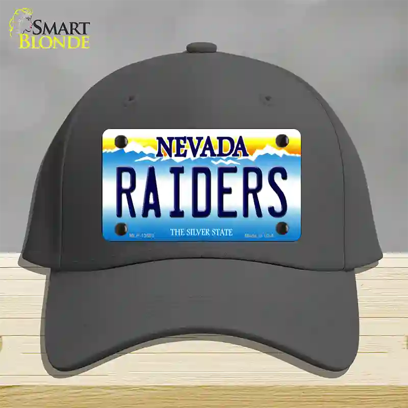 Raiders Nevada Novelty License Plate Hat Tag Cotton / Charcoal