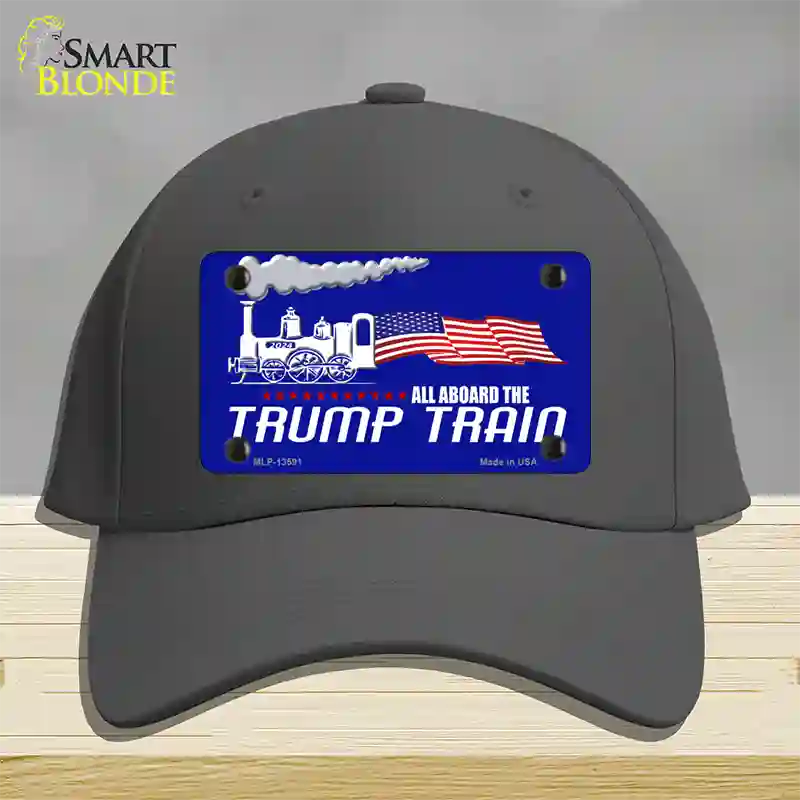 Trump Train Novelty License Plate Hat Tag Cotton / Charcoal