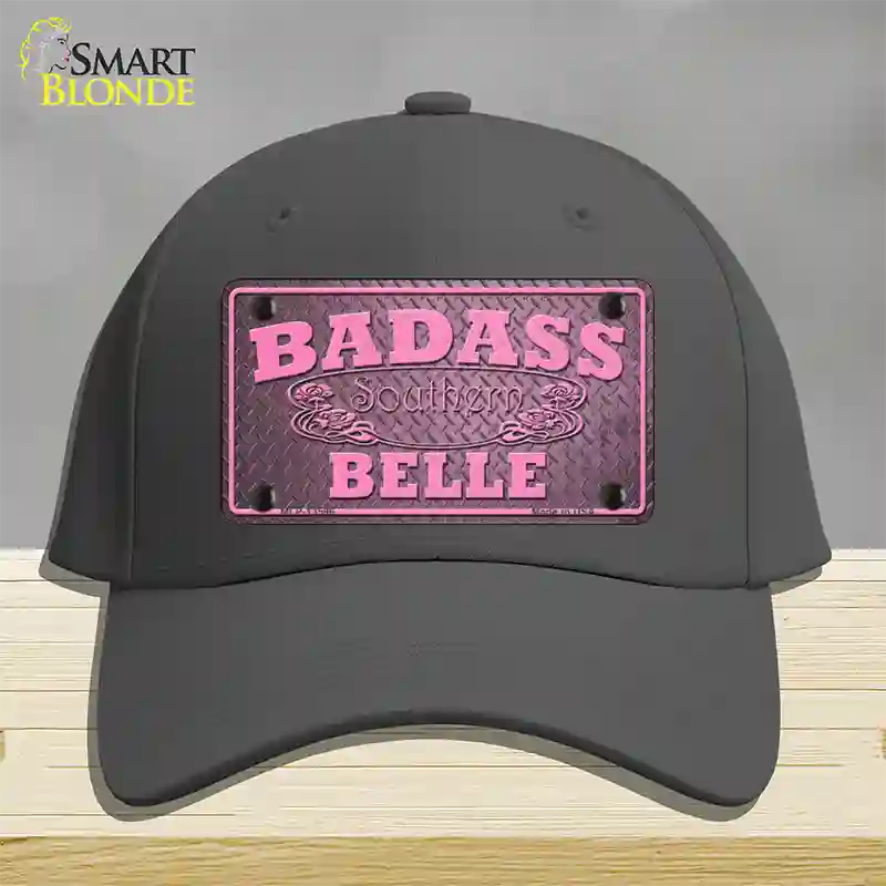 Badass Southern Belle Novelty License Plate Hat Tag Cotton / Charcoal