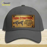 Gun Control Buying Only One Novelty License Plate Hat Tag Cotton / Charcoal