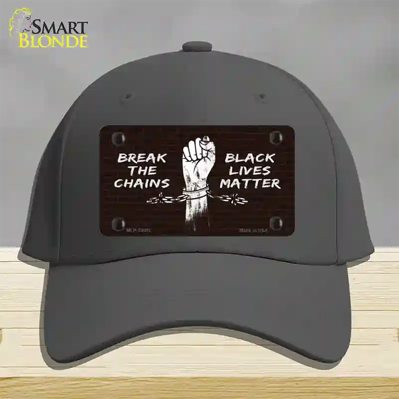 Break The Chains BLM Novelty License Plate Hat Tag Cotton / Charcoal