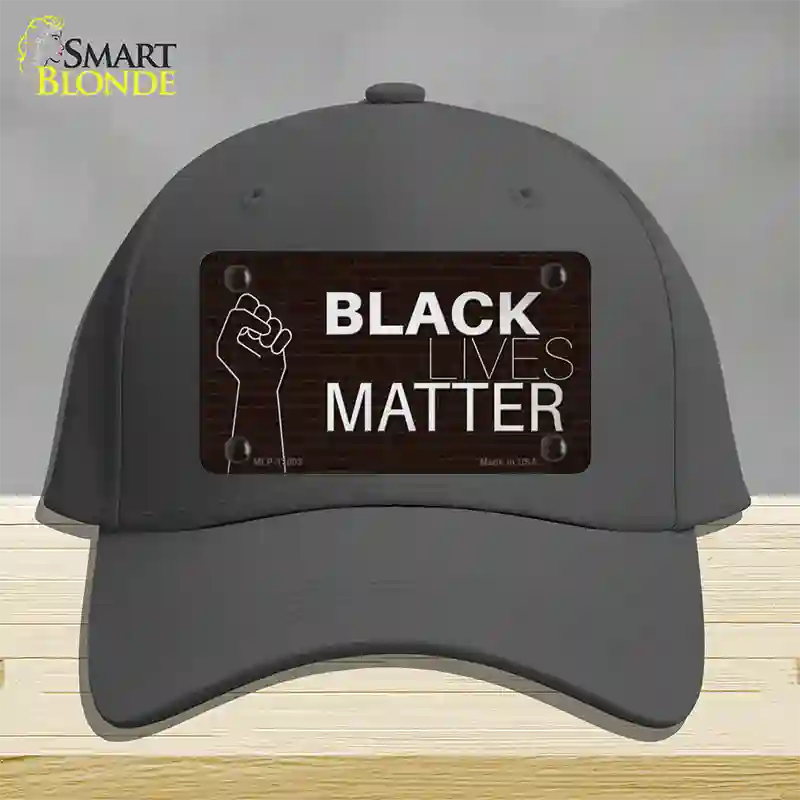 Black Lives Matter Fist Brick Novelty License Plate Hat Tag Cotton / Charcoal