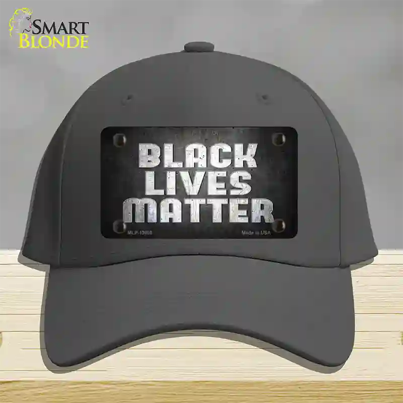 Black Lives Matter Faded Novelty License Plate Hat Tag Cotton / Charcoal