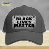 Black Lives Matter Diamond Plate Novelty License Plate Hat Tag Cotton / Charcoal