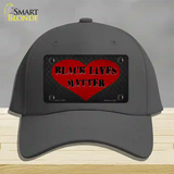 Black Lives Matter Heart Novelty License Plate Hat Tag Cotton / Charcoal