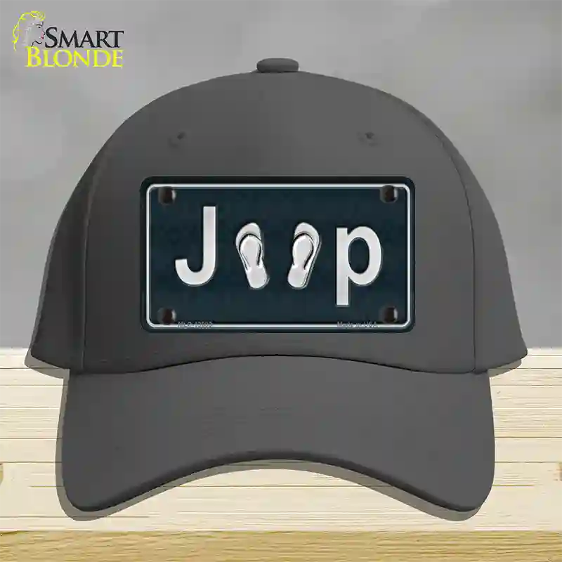 J**P Flipflop Novelty License Plate Hat Tag Cotton / Charcoal