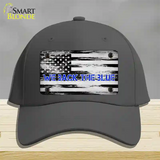 We Back The Blue Novelty License Plate Hat Tag Cotton / Charcoal