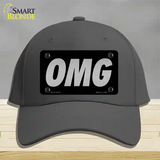 OMG Black Novelty License Plate Hat Tag Cotton / Charcoal