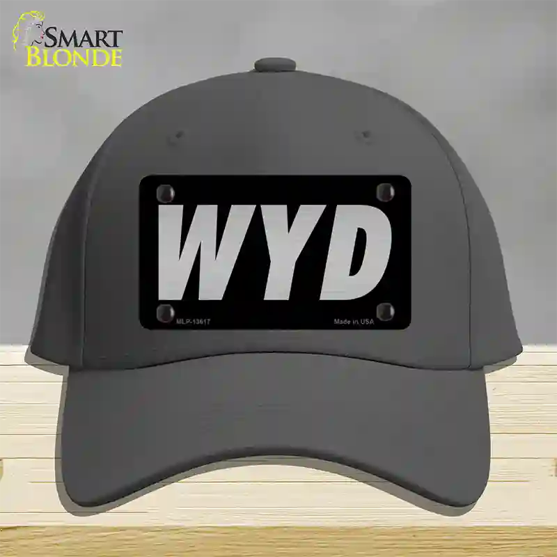 WYD Black Novelty License Plate Hat Tag Cotton / Charcoal