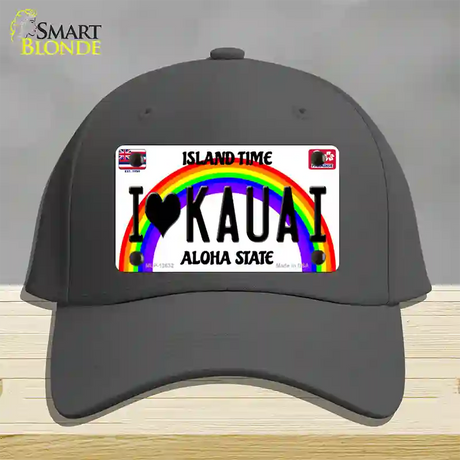 I Heart Kauai Novelty License Plate Hat Tag Cotton / Charcoal