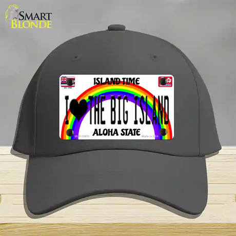 I Heart Big Island Novelty License Plate Hat Tag Cotton / Charcoal