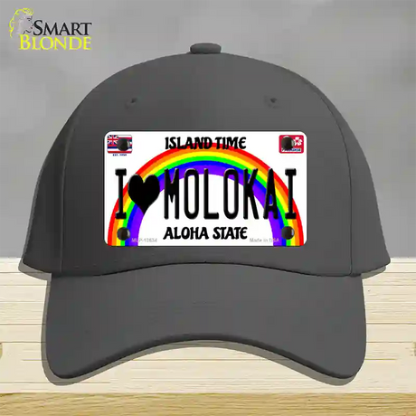 I Heart Molokai Novelty License Plate Hat Tag Cotton / Charcoal