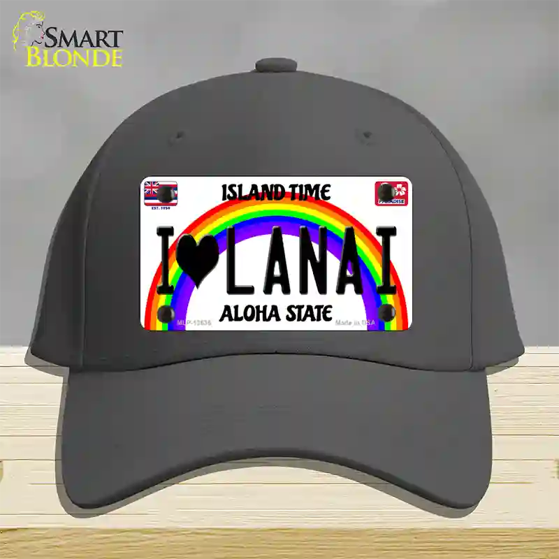 I Heart Lanai Novelty License Plate Hat Tag Cotton / Charcoal