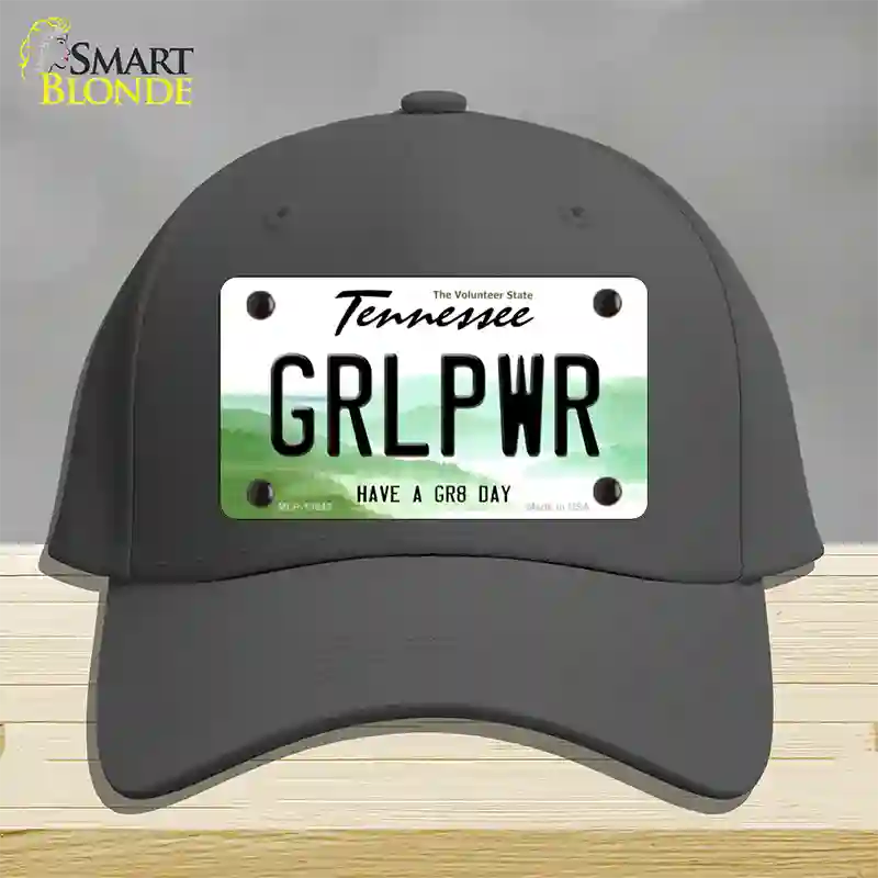 Girl Power Novelty License Plate Hat Tag Cotton / Charcoal