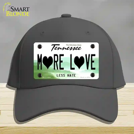 More Love Novelty License Plate Hat Tag Cotton / Charcoal