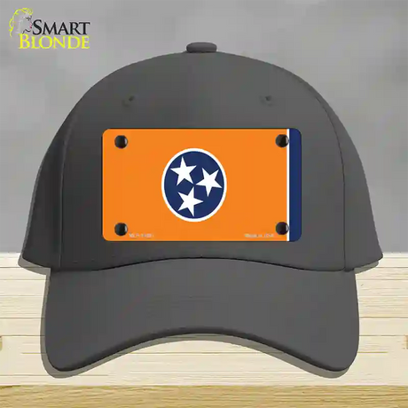 Tennessee Flag Orange Novelty License Plate Hat Tag Cotton / Charcoal