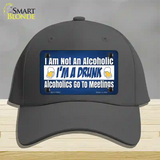 Im A Drunk Novelty License Plate Hat Tag Cotton / Charcoal