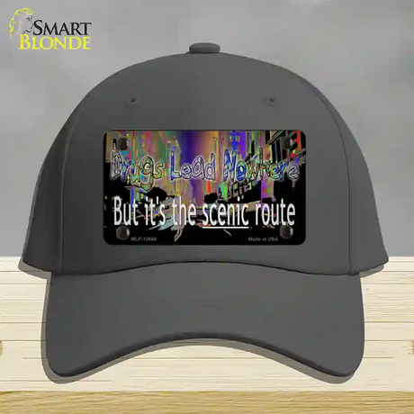 Drugs Lead Nowhere Novelty License Plate Hat Tag Cotton / Charcoal