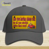 Are You Having Phone Sex Novelty License Plate Hat Tag Cotton / Charcoal