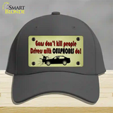 Drivers With Cellphones Do Novelty License Plate Hat Tag Cotton / Charcoal