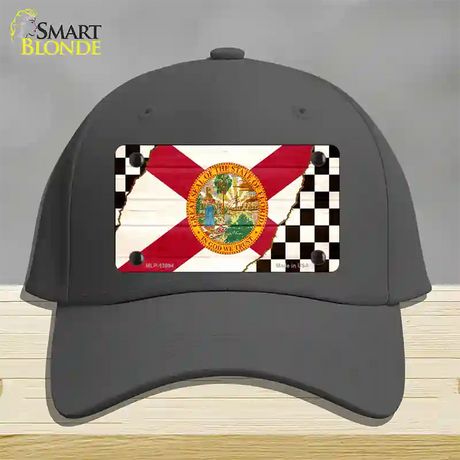 Florida Racing Flag Novelty License Plate Hat Tag Cotton / Charcoal